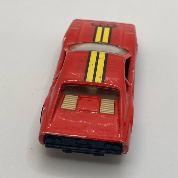 Vtg 70s Hot Wheels Orange Ferrari 308 Loose Diecast Car 1977 1:64 Black Walls - Picture 4 of 5